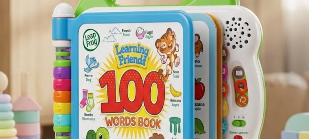 LeapFrog Learning Friends 100 Words Book Bilingual Baby Toy for 18 Month Olds