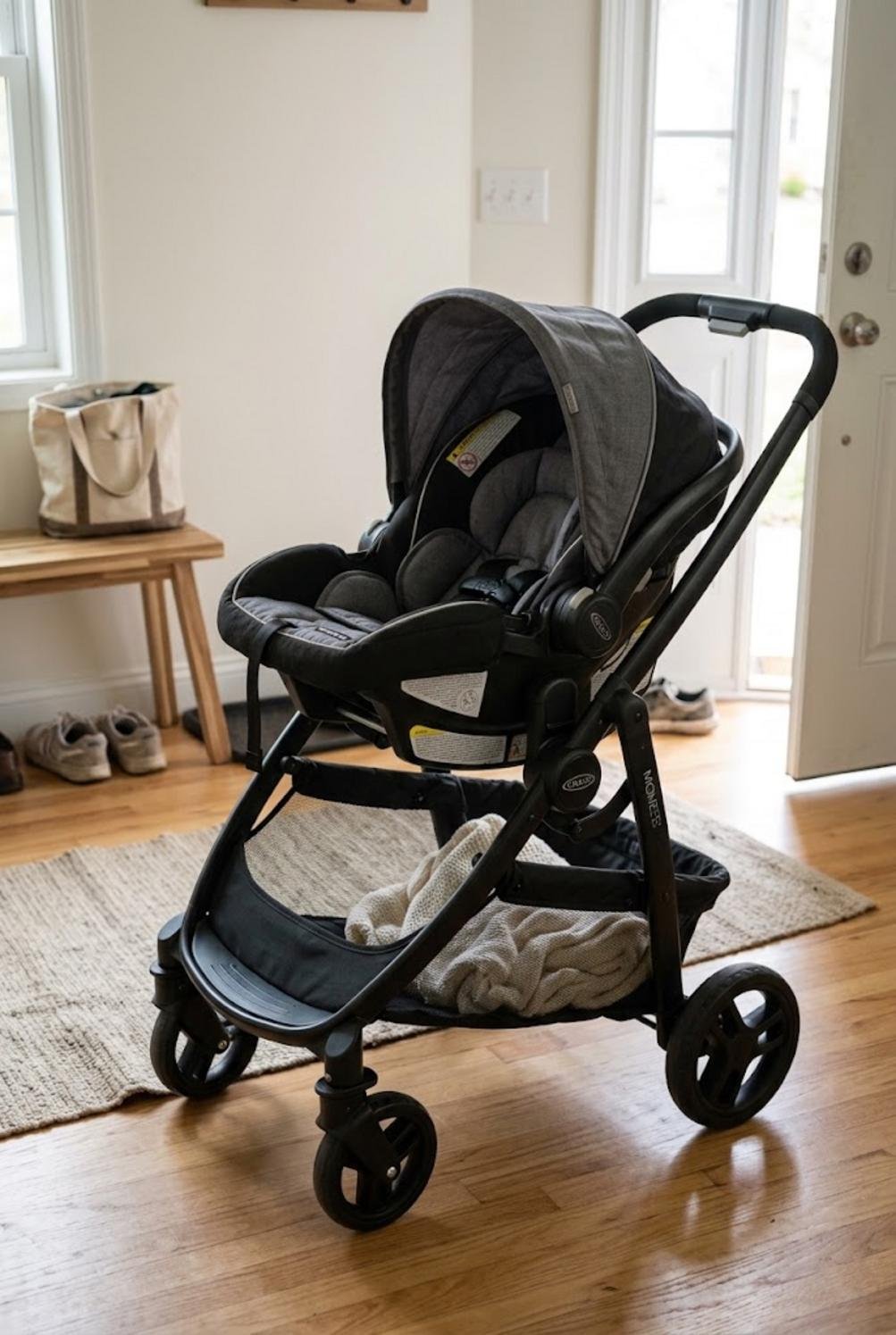 Graco Modes Pramette 3-in-1 Travel System Reversible Seat and Car Seat Included