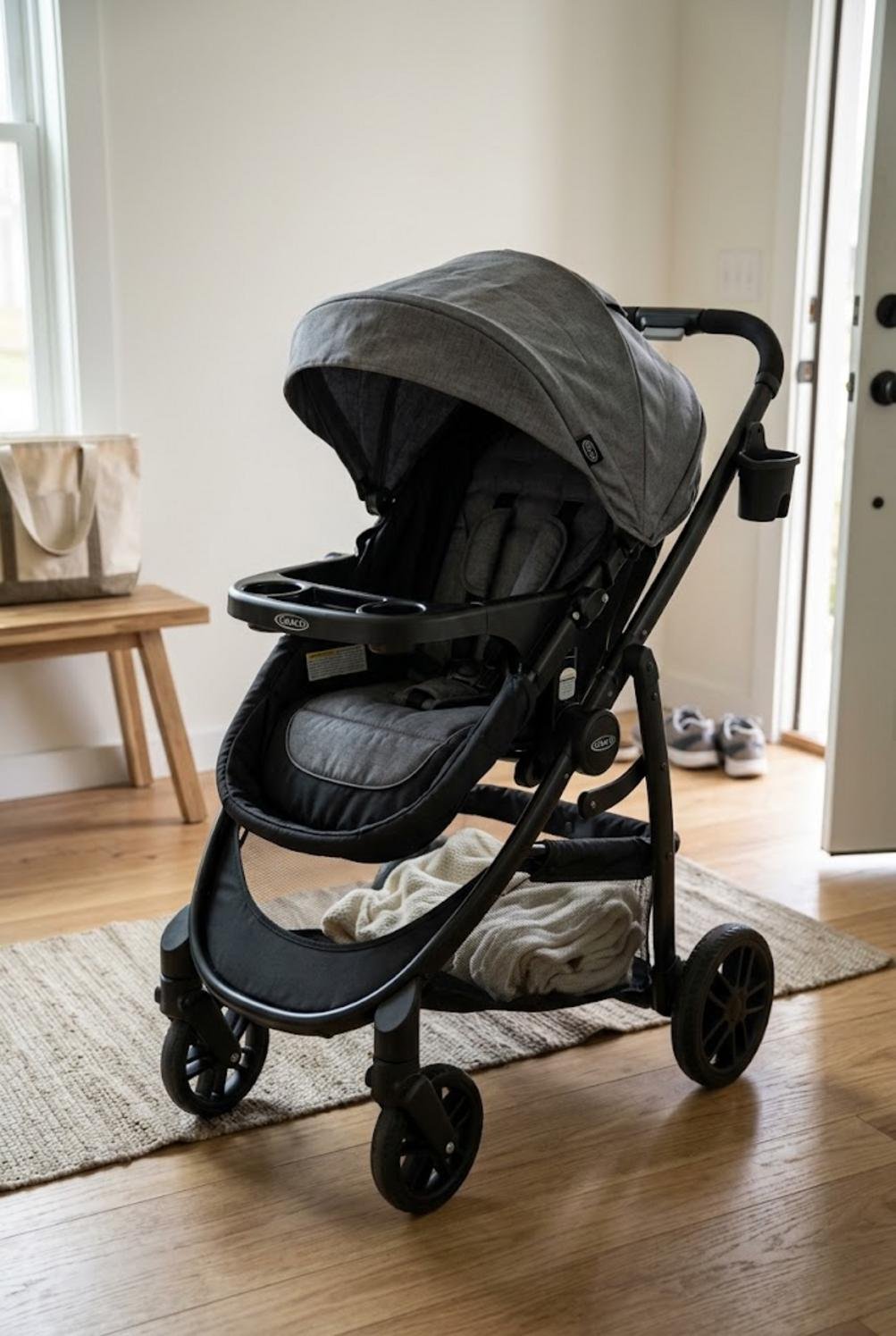 Double Stroller That Folds Like a Single Graco Ready2Grow Perfect for Twins